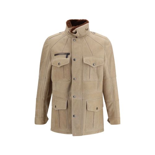 Lambskin Full-Length Men's Jacket - Brunello Cucinelli - Modalova