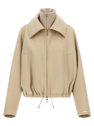 Sportmax Beige Wool Women's Bomber - Sportmax - Modalova