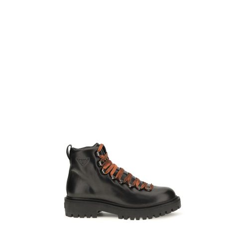 Calf Leather Bos Taurus Lace-Up Men's Boots - Prada - Modalova