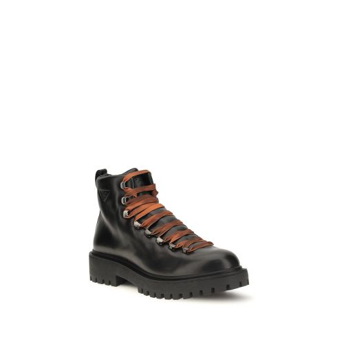 Calf Leather Bos Taurus Lace-Up Men's Boots - Prada - Modalova