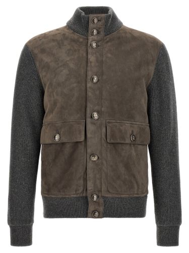 Lamb Leather Leather Men's Jacket - Brunello Cucinelli - Modalova