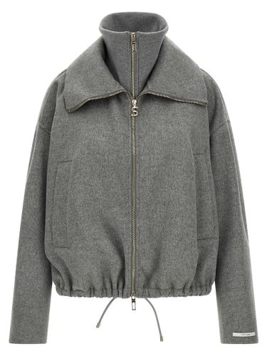 Sportmax Gray Wool Women's Bomber - Sportmax - Modalova
