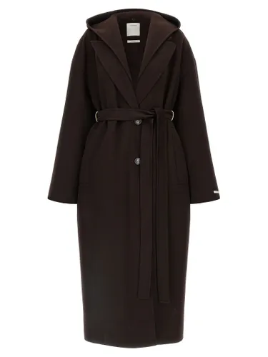 Sportmax Brown Wool Women's Coat - Sportmax - Modalova