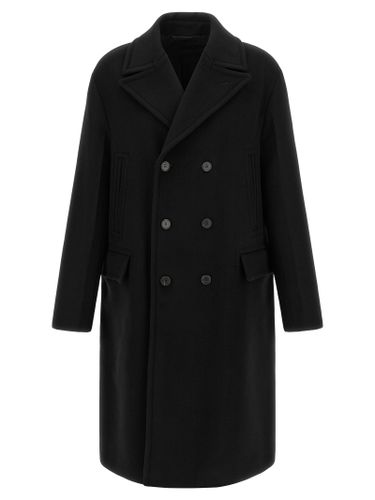Fendi Black Virgin Wool Men's Coat - Fendi - Modalova