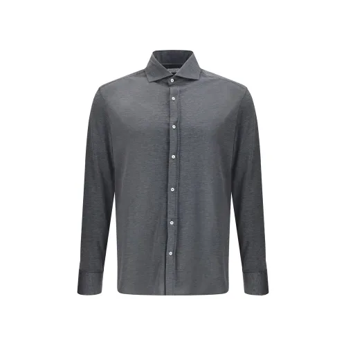Silk Dress Men's Shirt - Brunello Cucinelli - Modalova