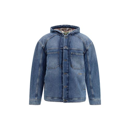 Cotton Denim Men's Jacket - Off-White - Modalova