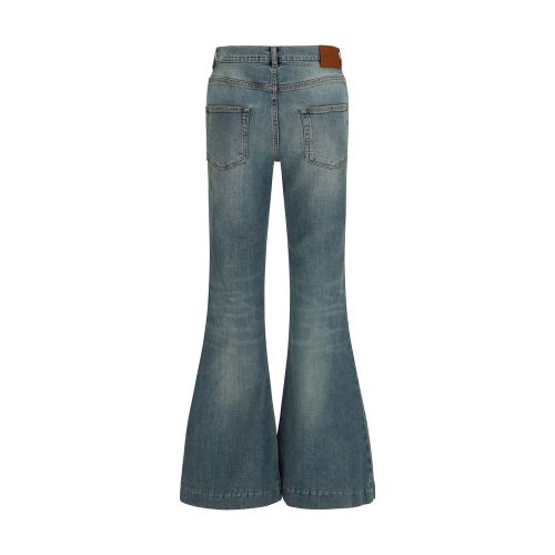Cotton Flared Women's Jeans - Alexander McQueen - Modalova