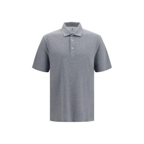 Cotton Polo Men's Shirt - Brunello Cucinelli - Modalova