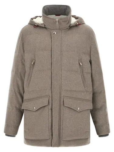 Wool Men's Parka - Brunello Cucinelli - Modalova