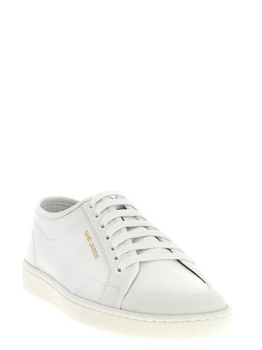 Calfskin Low Top Men's Sneakers - Saint Laurent - Modalova