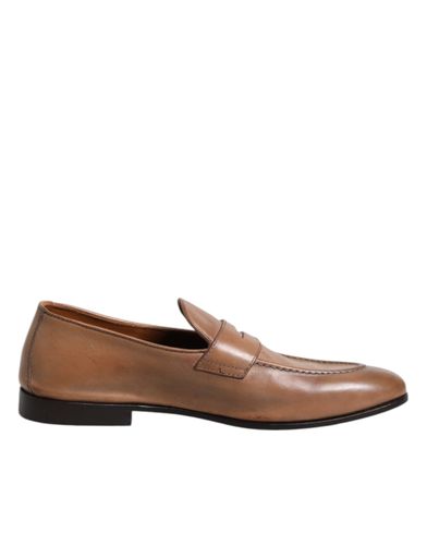 Leather Slip-On Men's Loafers - Brunello Cucinelli - Modalova