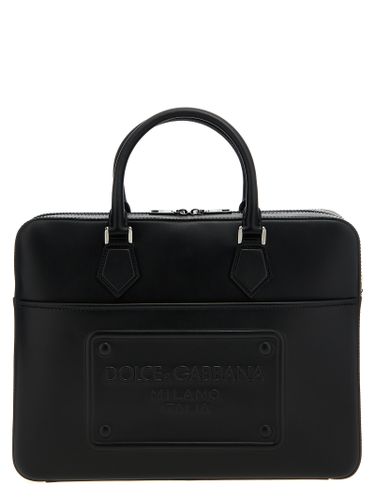 Lamb Leather Tote Men's Bag - Dolce & Gabbana - Modalova