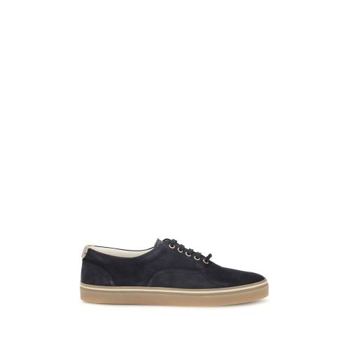 Suede Leather Low Top Men's Sneakers - Brunello Cucinelli - Modalova