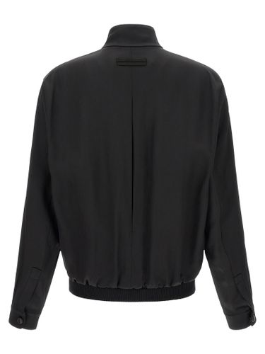 ZEGNA Black Satin Men's Sweatshirt - ZEGNA - Modalova