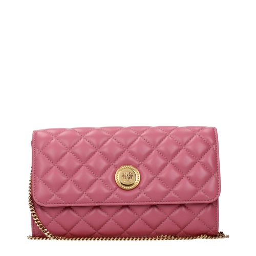 Leather Clutch Women's Bag - Versace - Modalova