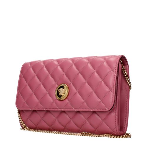 Leather Clutch Women's Bag - Versace - Modalova