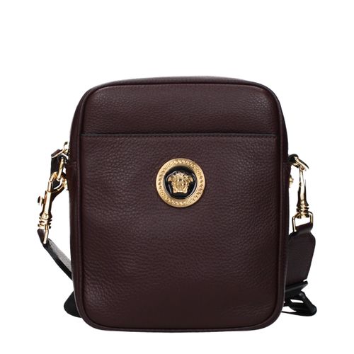 Leather Crossbody Men's Bag - Versace - Modalova