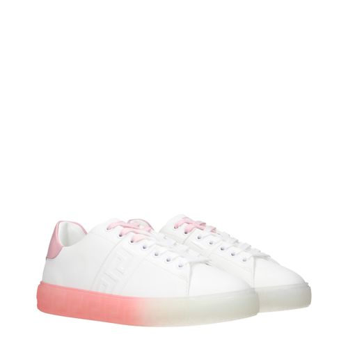 Leather Low Top Women's Sneakers - Versace - Modalova