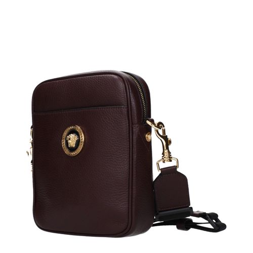 Leather Crossbody Men's Bag - Versace - Modalova