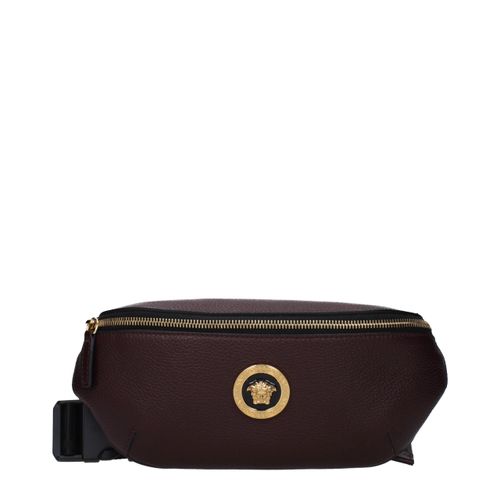 Leather Men's Backpack - Versace - Modalova