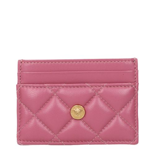 Leather Women's Cardholder - Versace - Modalova