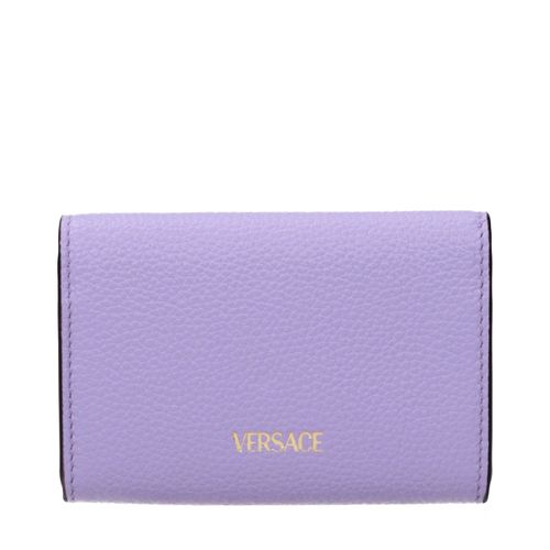 Leather Women's Wallet - Versace - Modalova