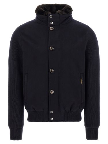 MooRER Blue Wool Men's Bomber - MooRER - Modalova