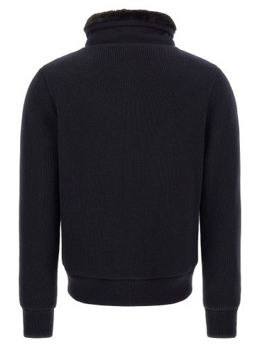 MooRER Blue Wool Men's Bomber - MooRER - Modalova