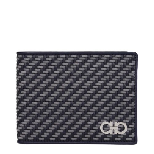Ferragamo Blue Leather Men's Wallet - Ferragamo - Modalova
