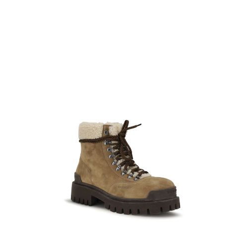Suede Leather Lace-Up Men's Boots - Balenciaga - Modalova