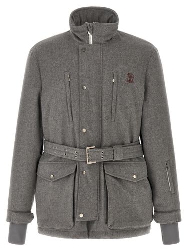 Wool Full-Length Men's Jacket - Brunello Cucinelli - Modalova
