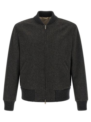 Virgin Wool Men's Bomber - Lardini - Modalova