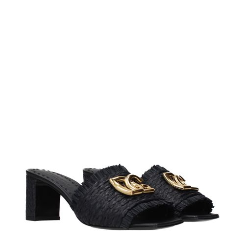 Raffia Platform Women's Sandals - Dolce & Gabbana - Modalova