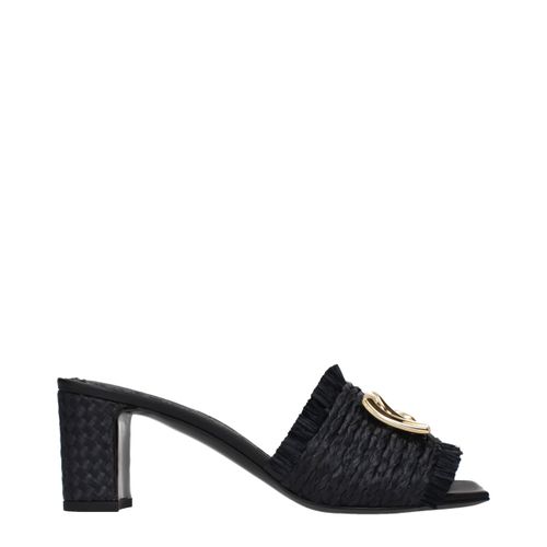 Raffia Platform Women's Sandals - Dolce & Gabbana - Modalova