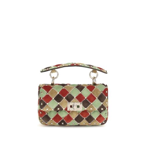 Suede Leather Shoulder Women's Bag - Valentino Garavani - Modalova