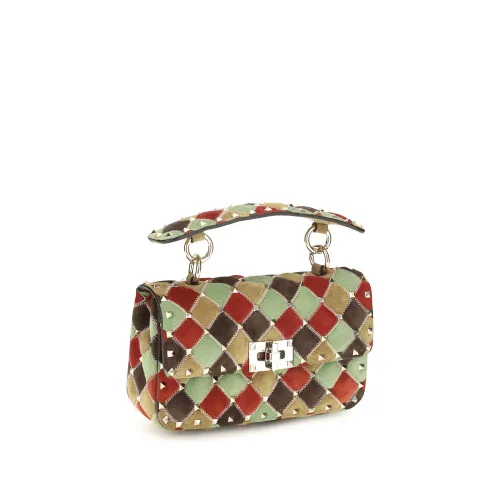 Suede Leather Shoulder Women's Bag - Valentino Garavani - Modalova
