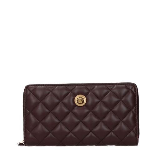 Leather Women's Wallet - Versace - Modalova