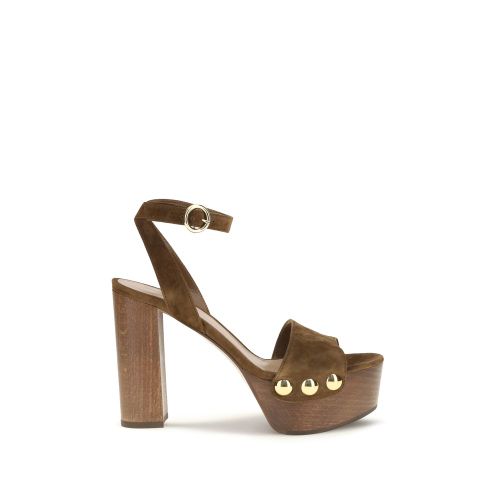 Suede Leather Platform Women's Sandals - Gianvito Rossi - Modalova