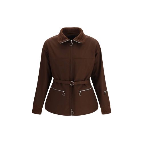 Polyester Full-Length Men's Jacket - Prada - Modalova