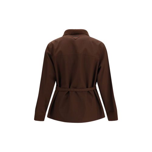 Polyester Full-Length Men's Jacket - Prada - Modalova