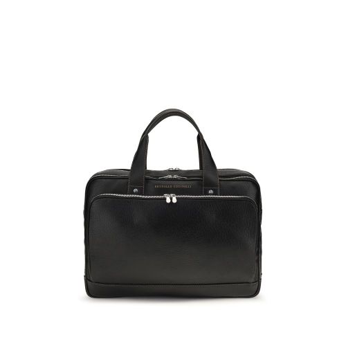 Calf Leather Bos Taurus Men's Handbag - Brunello Cucinelli - Modalova