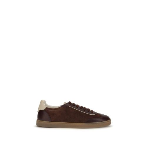 Calf Leather Bos Taurus Low Top Men's Sneakers - Brunello Cucinelli - Modalova