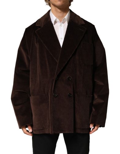 Double Breasted Corduroy Blazer Men's Jacket - Dolce & Gabbana - Modalova