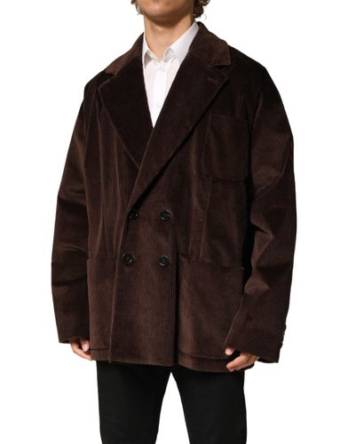 Double Breasted Corduroy Blazer Men's Jacket - Dolce & Gabbana - Modalova