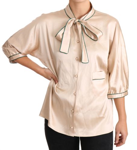 Ribbon Silk Stretch Top Women's Blouse - Dolce & Gabbana - Modalova