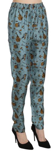 Musical Instruments Print Tapered Women's Pants - Dolce & Gabbana - Modalova