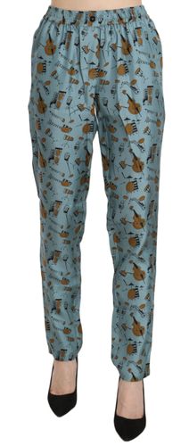 Musical Instruments Print Tapered Women's Pants - Dolce & Gabbana - Modalova
