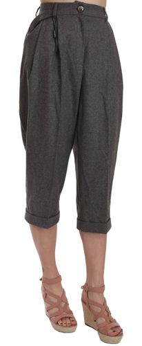 Wool Cropped Trouser Pleated Women's Pant - Dolce & Gabbana - Modalova