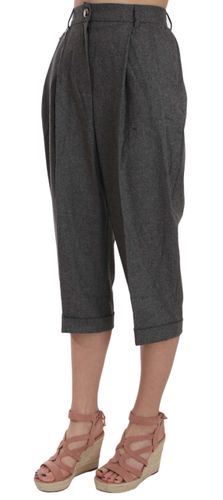 Wool Cropped Trouser Pleated Women's Pant - Dolce & Gabbana - Modalova