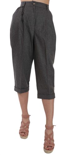 Wool Cropped Trouser Pleated Women's Pant - Dolce & Gabbana - Modalova